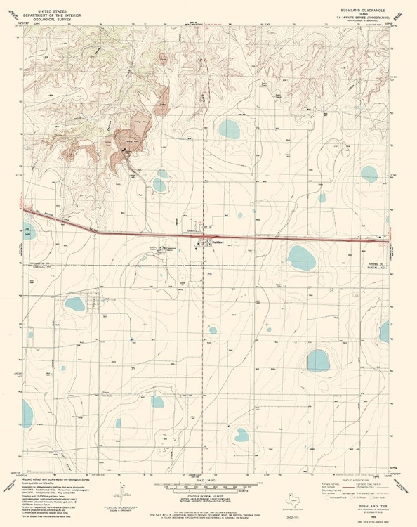 Picture of BUSHLAND TEXAS QUAD - USGS 1984