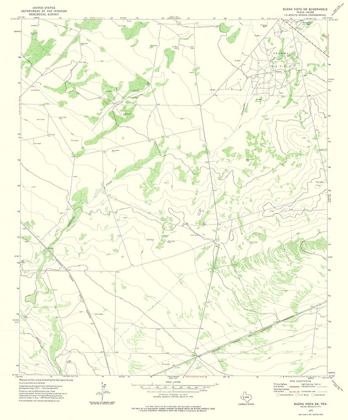 Picture of SOUTH WEST BUENA VISTA TEXAS QUAD - USGS 1972
