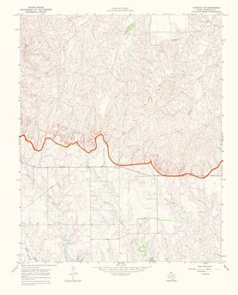 Picture of CANADIAN SOUTHEAST TEXAS QUAD - USGS 1970