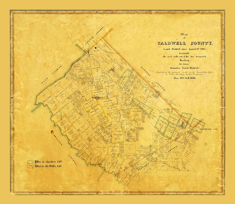 Picture of CALDWELL COUNTY TEXAS - ROSENBERG 1861