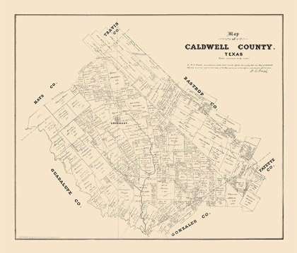 Picture of CALDWELL COUNTY TEXAS - WALSH 1879