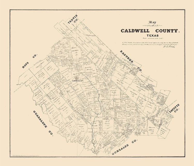 Picture of CALDWELL COUNTY TEXAS - WALSH 1879