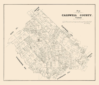 Picture of CALDWELL COUNTY TEXAS - WALSH 1880
