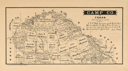 Picture of CAMP COUNTY TEXAS - WALSH 1879