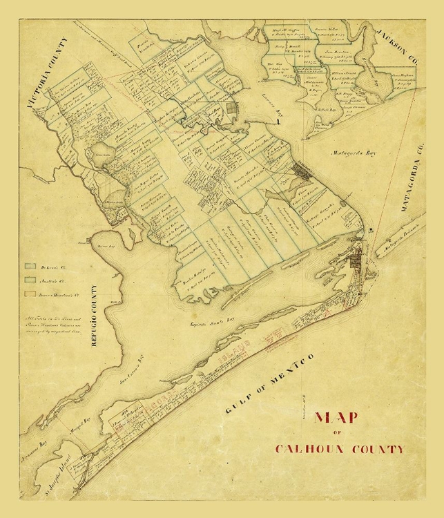 Picture of CALHOUN COUNTY TEXAS - 1863