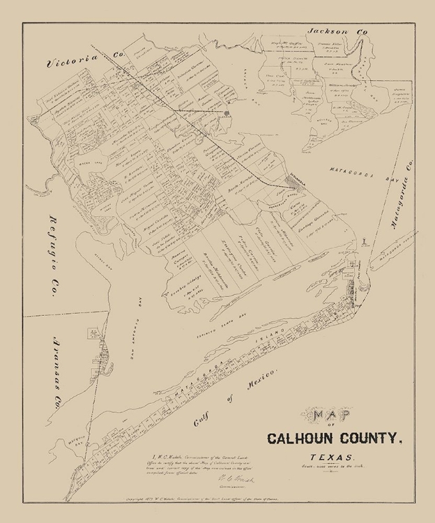 Picture of CALHOUN COUNTY TEXAS - WALSH 1879
