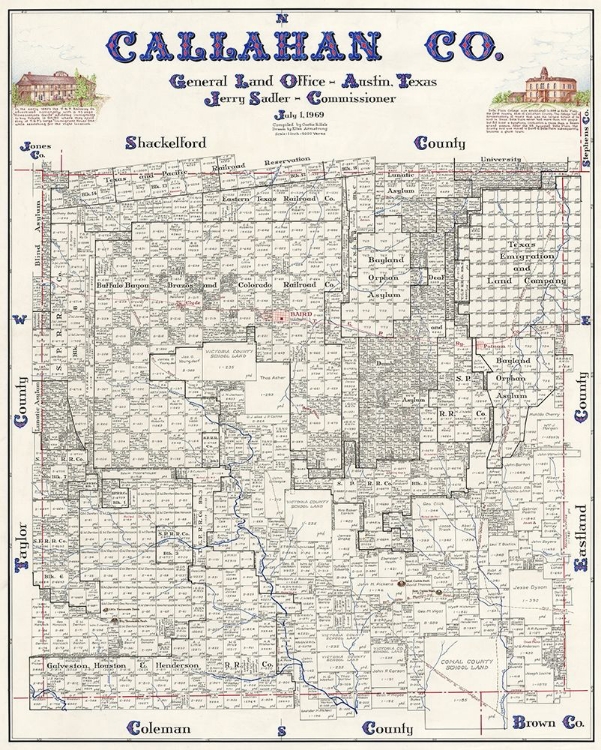 Picture of CALLAHAN COUNTY TEXAS - SADLER 1869