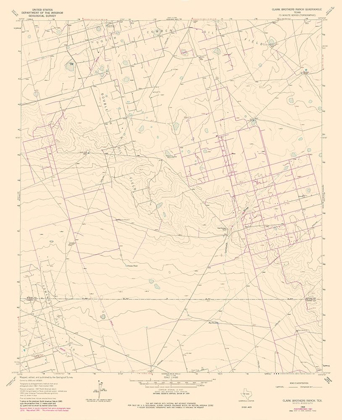 Picture of CLARK BROTHERS RANCH TEXAS QUAD - USGS 1981