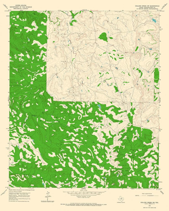 Picture of COLLINS CREEK SW TEXAS QUAD - USGS 1965