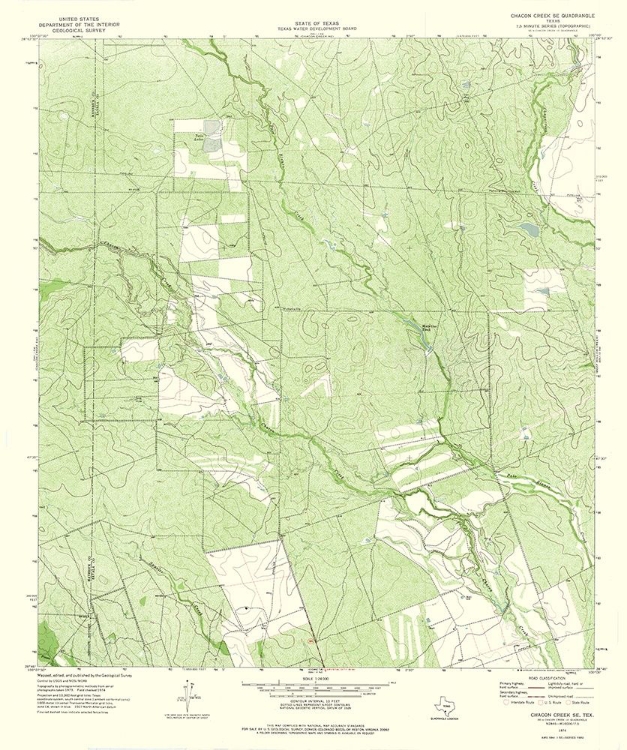 Picture of CHACON CREEK SE TEXAS QUAD - USGS 1974