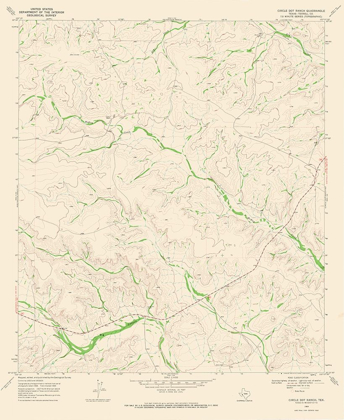 Picture of CIRCLE DOT RANCH TEXAS QUAD - USGS 1969
