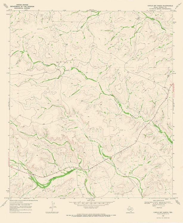 Picture of CIRCLE DOT RANCH TEXAS QUAD - USGS 1969