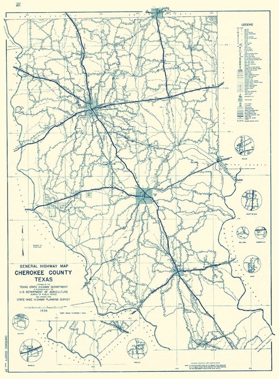 Picture of CHEROKEE TEXAS HIGHWAY - HIGHWAY DEPT 1936