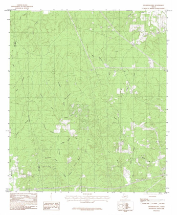 Picture of CHAMBLISS HILL TEAXS QUAD - USGS 1984