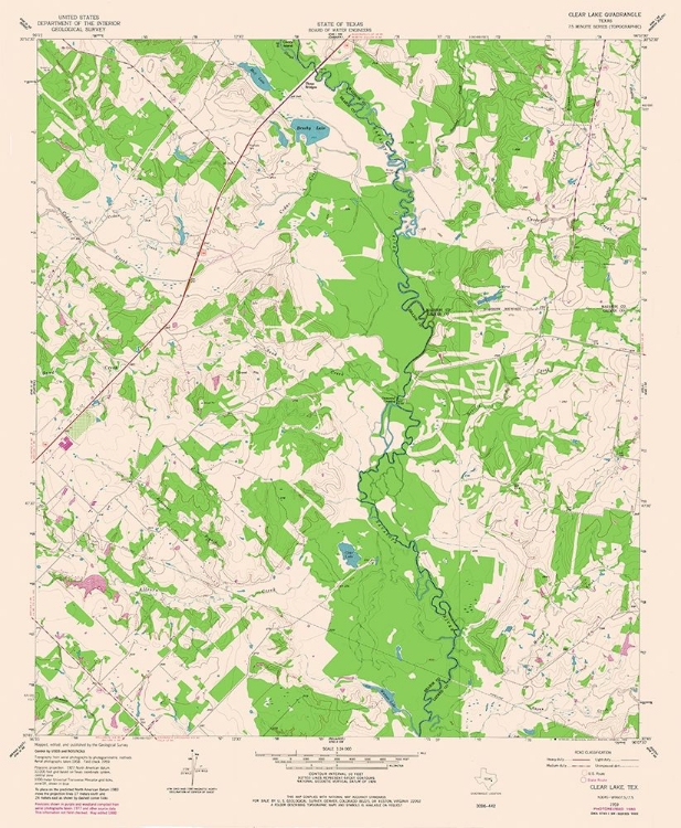 Picture of CLEAR LAKE TEXAS QUAD - USGS 1980