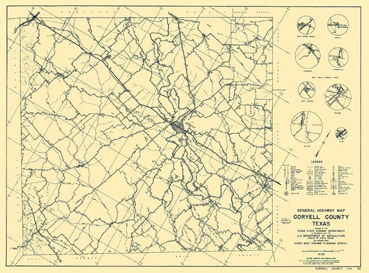 Picture of CORYELL TEXAS HIGHWAY - HIGHWAY DEPT 1936