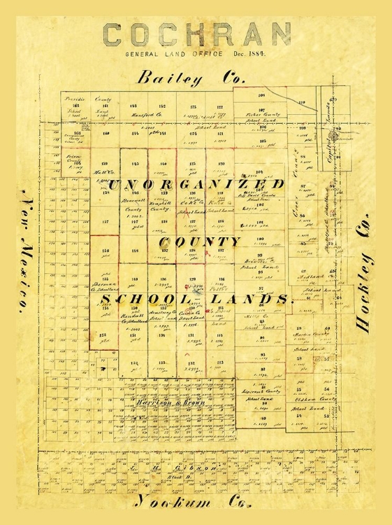 Picture of COCHRAN COUNTY TEXAS - 1884