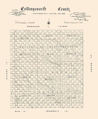 Picture of COLLINGSWORTH COUNTY TEXAS - 1892