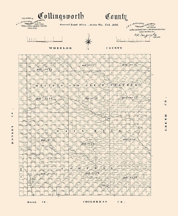 Picture of COLLINGSWORTH COUNTY TEXAS - 1892