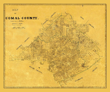 Picture of COMAL COUNTY TEXAS - GROOS 1874