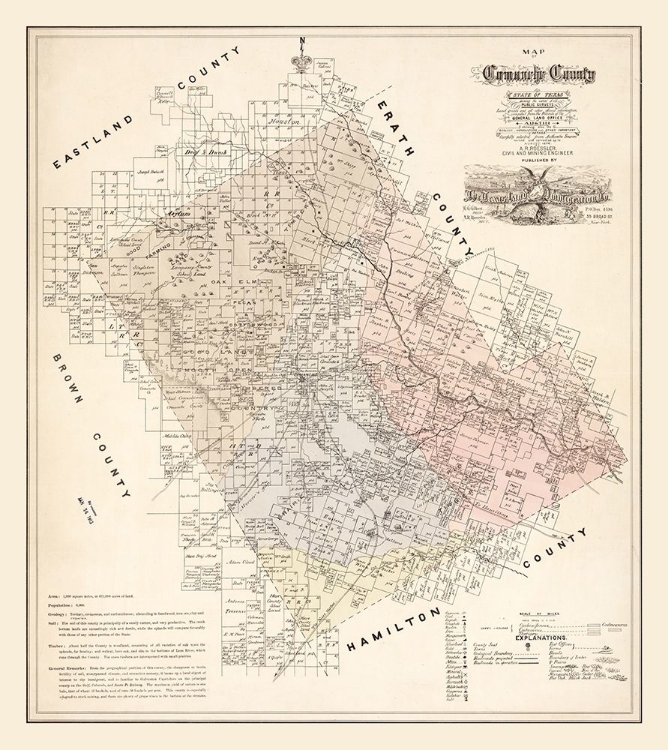 Picture of COMANCHE COUNTY TEXAS - ROESSLER 1876