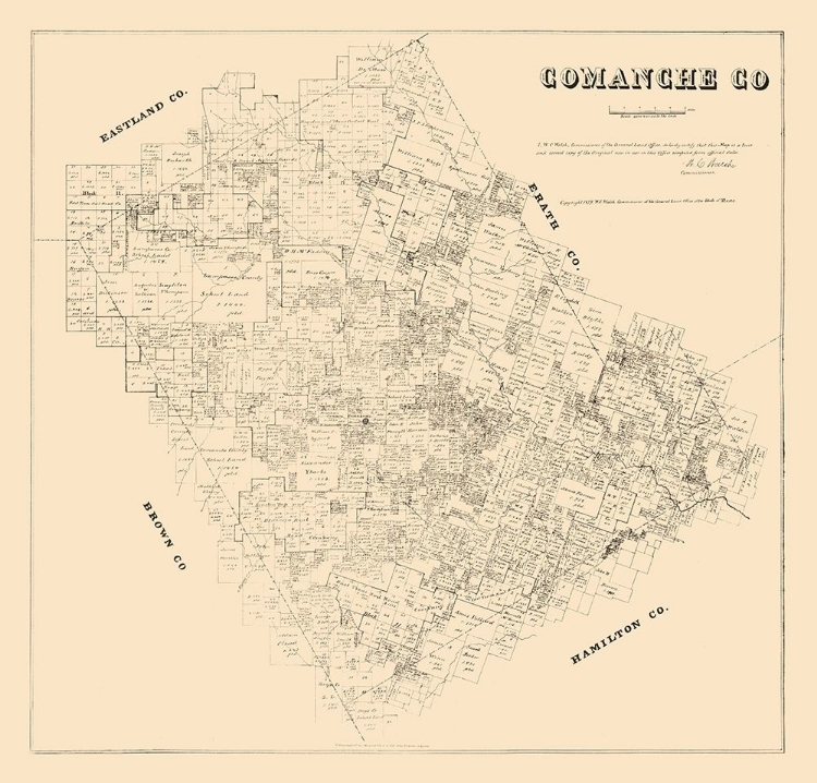 Picture of COMANCHE COUNTY TEXAS - WALSH 1879