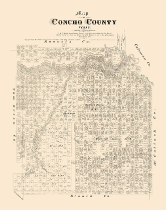 Picture of CONCHO COUNTY TEXAS - WALSH 1879