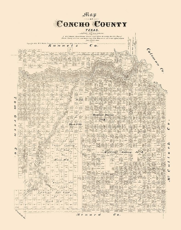 Picture of CONCHO COUNTY TEXAS - WALSH 1879