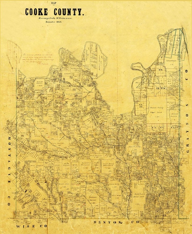 Picture of COOKE COUNTY TEXAS - 1868