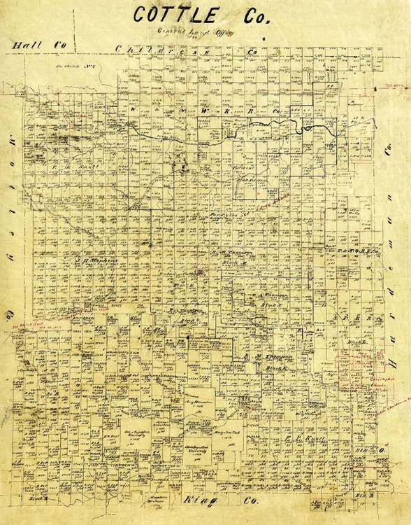 Picture of COTTLE COUNTY TEXAS - 1883