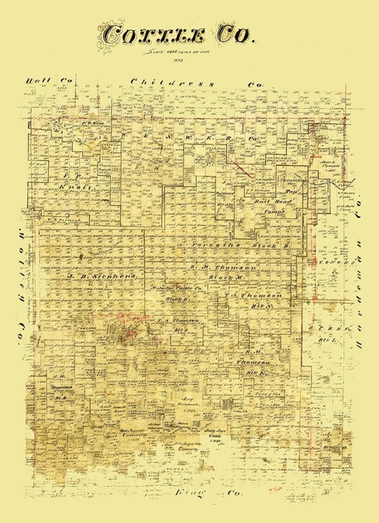 Picture of COTTLE COUNTY TEXAS - 1890