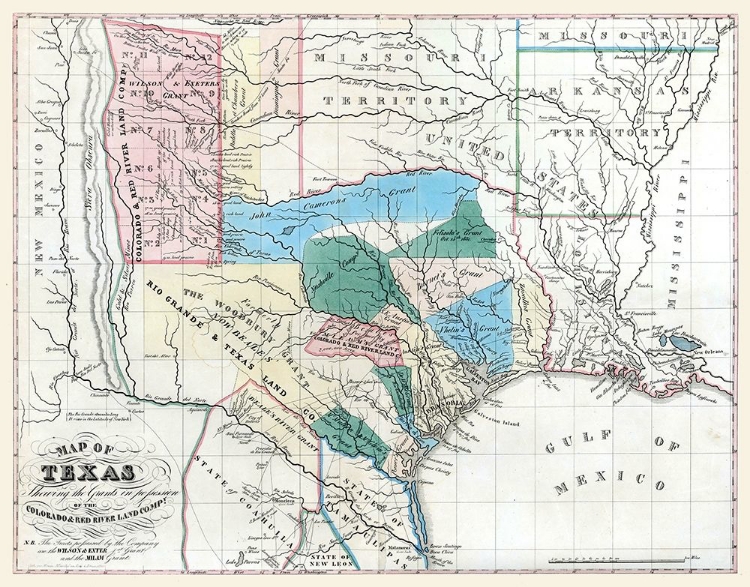 Picture of TEXAS - COLORADO RIVER - KONEN MARCHE 1835