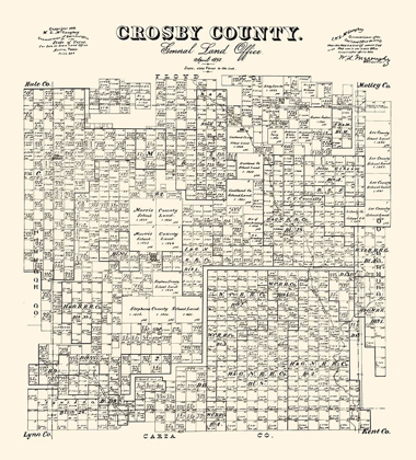 Picture of CROSBY COUNTY TEXAS - MCGAUGHEY 1892