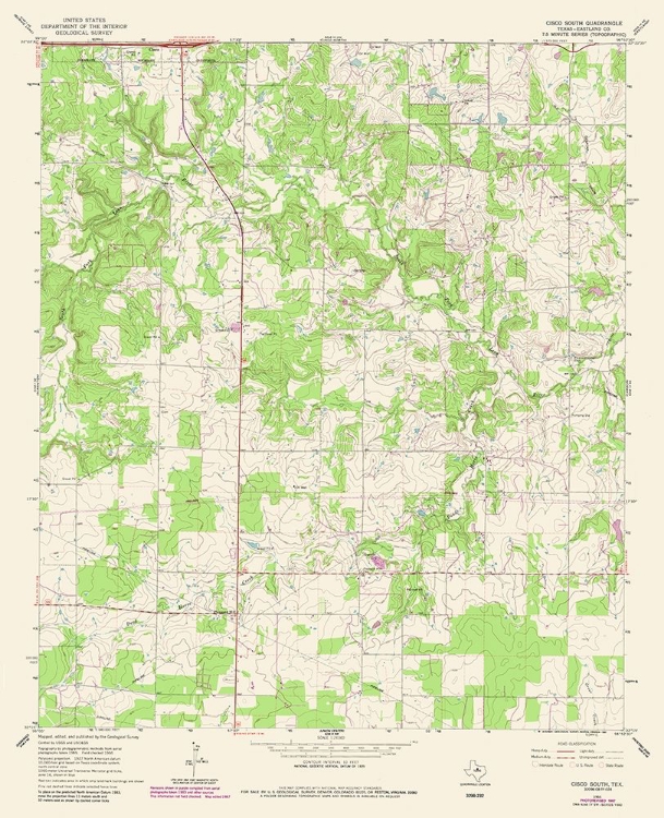 Picture of CISCO SOUTH TEXAS QUAD - USGS 1987