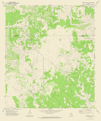 Picture of CHRISTOVAL SE TEXAS QUAD - USGS 1972