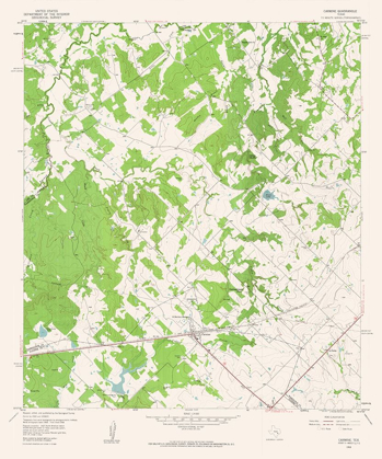 Picture of CARMINE TEXAS QUAD - USGS 1958