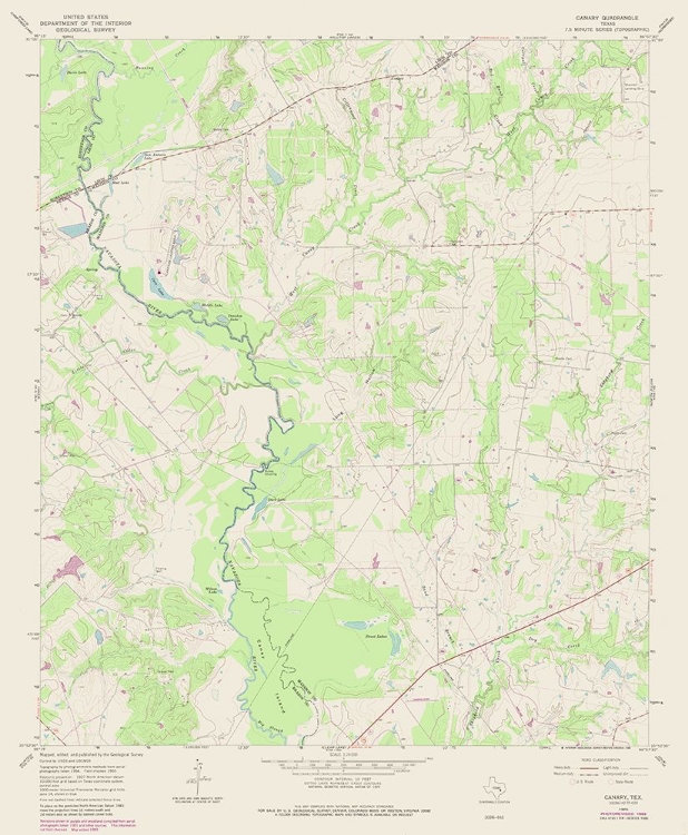 Picture of CANARY TEXAS QUAD - USGS 1965