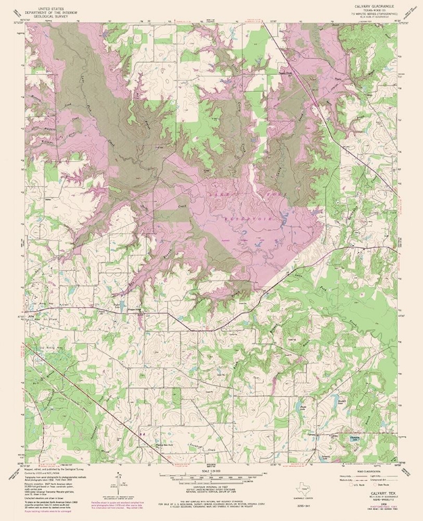 Picture of CALVARY TEXAS QUAD - USGS 1959