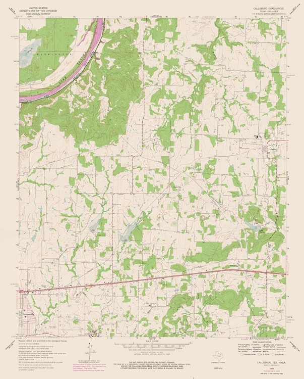 Picture of CALLISBURG TEXAS QUAD - USGS 1960