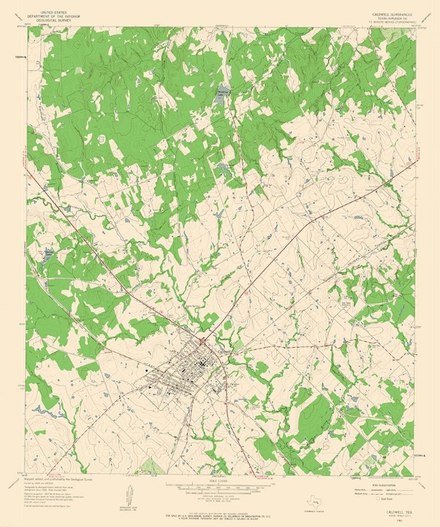 Picture of CALDWELL TEXAS QUAD - USGS 1961