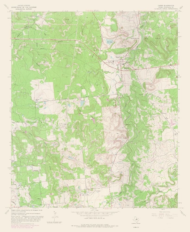 Picture of CADDO TEXAS QUAD - USGS 1967