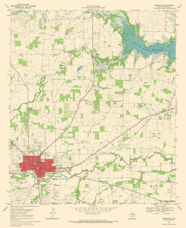 Picture of COMANCHE TEXAS QUAD - USGS 1969