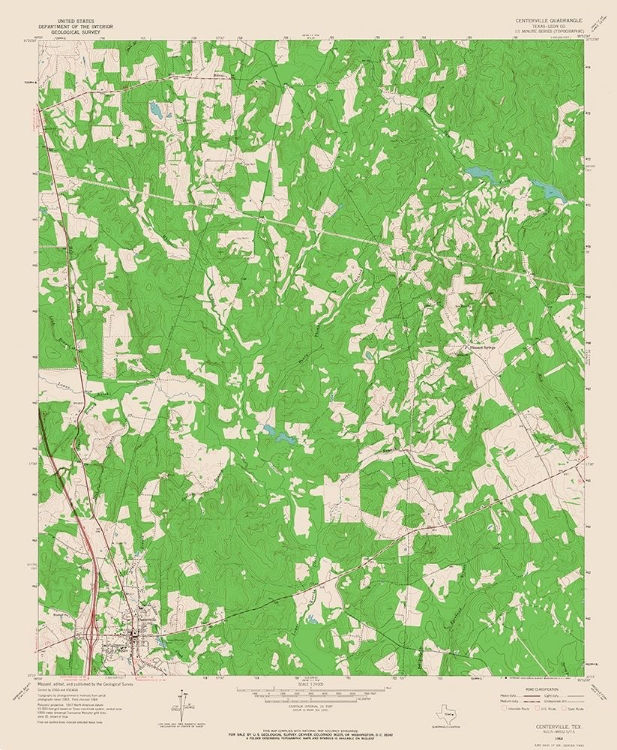 Picture of CENTERVILLE TEXAS QUAD - USGS 1964