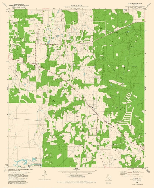 Picture of CAYUGA TEXAS QUAD - USGS 1982