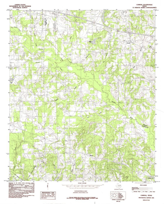 Picture of CARROLL TEXAS QUAD - USGS 1984