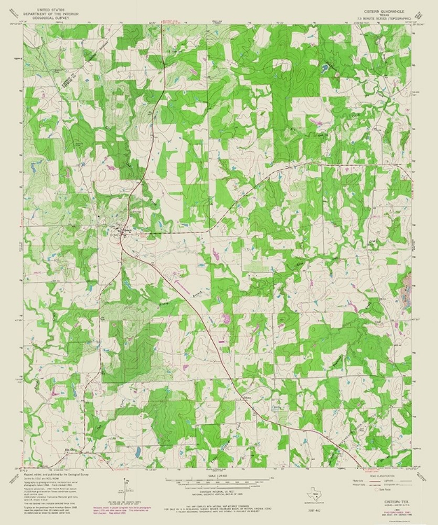 Picture of CISTERN TEXAS QUAD - USGS 1981