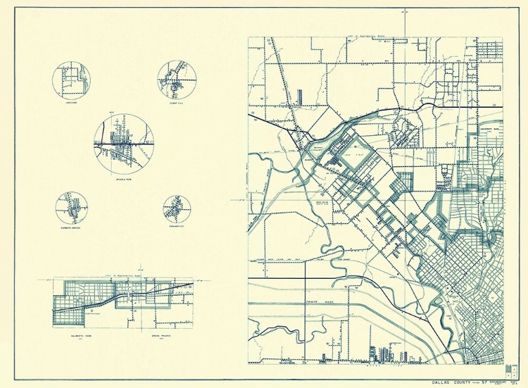 Picture of DALLAS TEXAS CITIES 1 OF 4 - HIGHWAY DEPT 1936