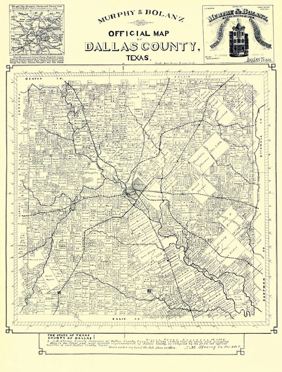 Picture of DALLAS TEXAS LANDOWNER - MURPHY 1886