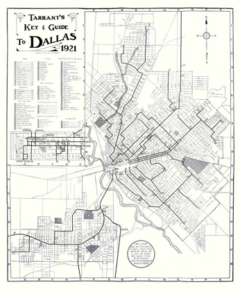 Picture of DALLAS TEXAS KEY AND GUIDE - TARRANT 1921