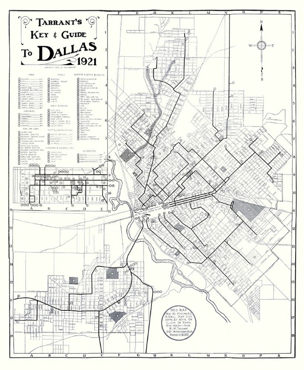 Picture of DALLAS TEXAS KEY AND GUIDE - TARRANT 1921